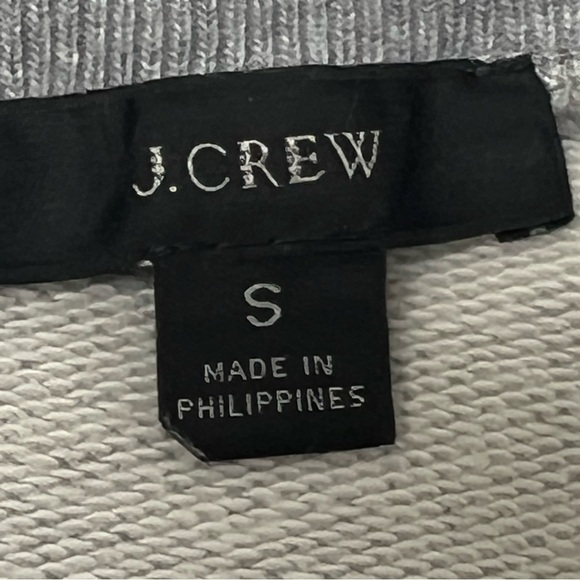 J. Crew Pocket Sweatshirt Size Small Long Sleeve Pullover Gray Crewneck Top S - Picture 10 of 10